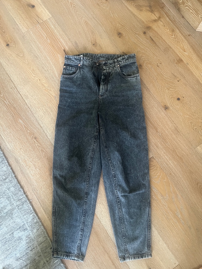Brunello Cucinelli High-Rise Black Washed Jeans